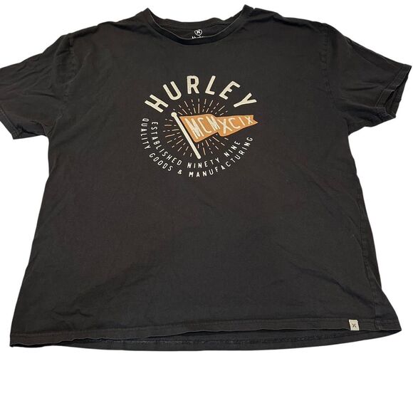 Hurley Men's Black and‎ Orange T-shirt - Picture 1 of 6